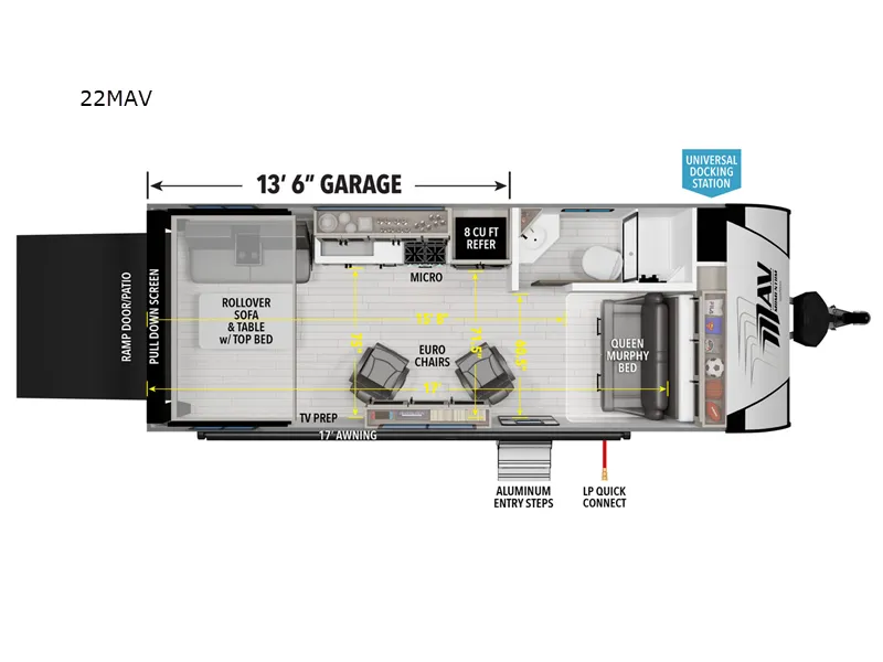2026 Grand Design Momentum MAV 22MAV - Floor plan