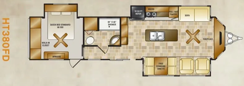 CrossRoads Hampton HT380FD floor plan