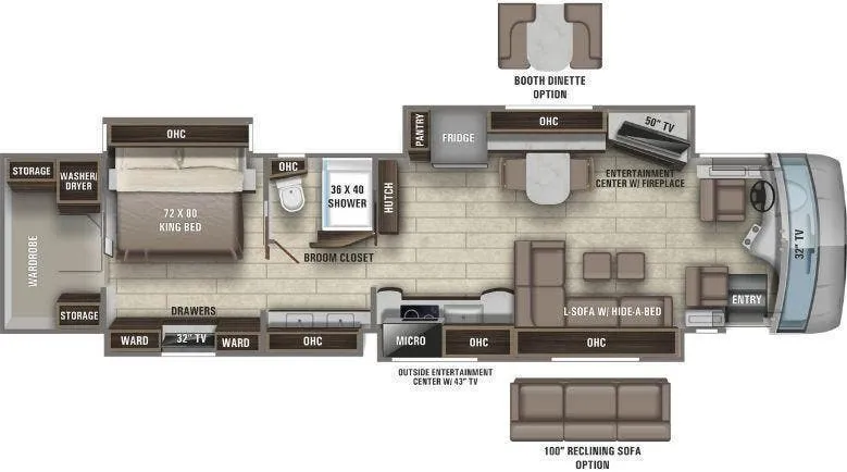 Entegra Coach Cornerstone 45Z floor plan