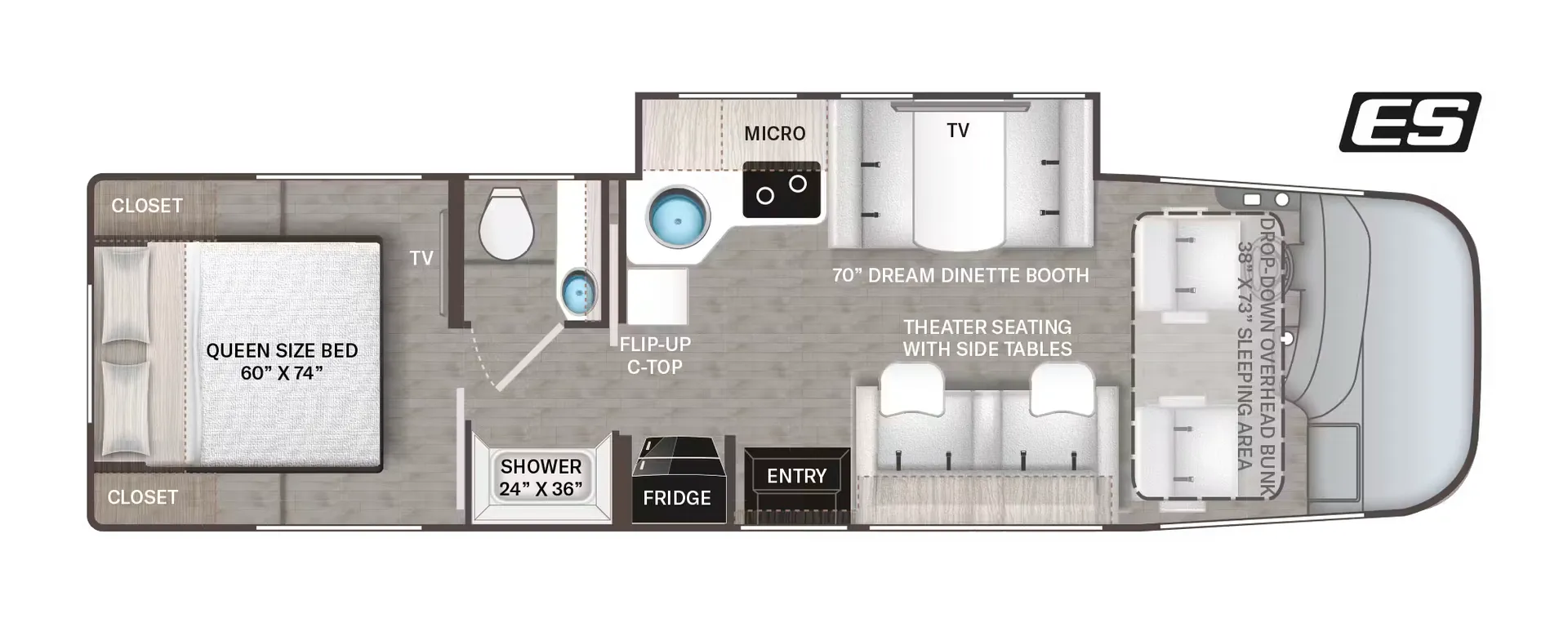 Thor Motor Coach Freedom Traveler A28 floor plan