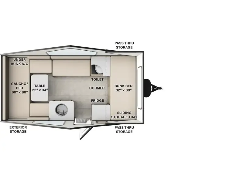 2026 Forest River Flagstaff Hardside T21HSB - Floor plan