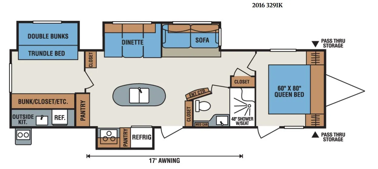K-Z Spree 329IK floor plan