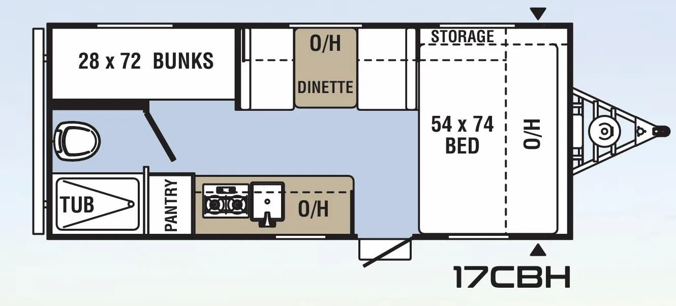 Coachmen Clipper Cadet 17CBH floor plan
