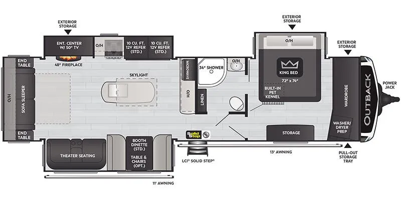 2022 Keystone Outback 328RL - Floor plan