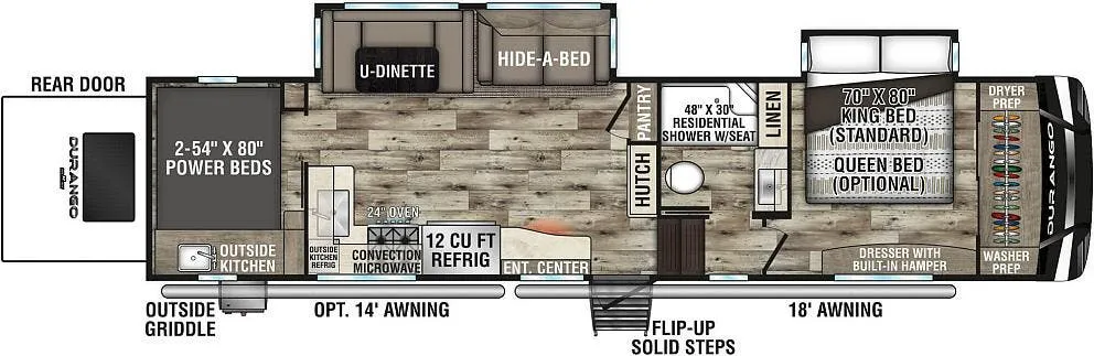 K-Z Durango D311BHD floor plan