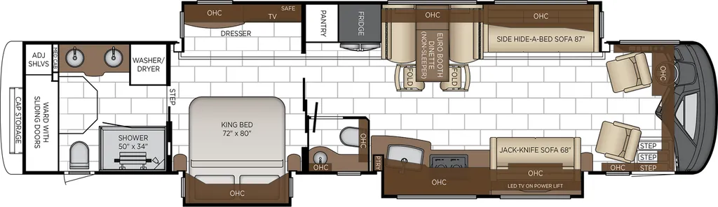 2027 Newmar London Aire 4551 floor plan