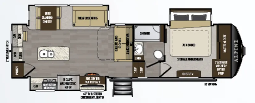 Keystone Alpine 3321MK floor plan