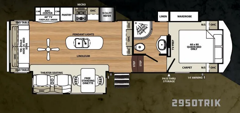 Forest River Sierra HT 2950TRIK floor plan