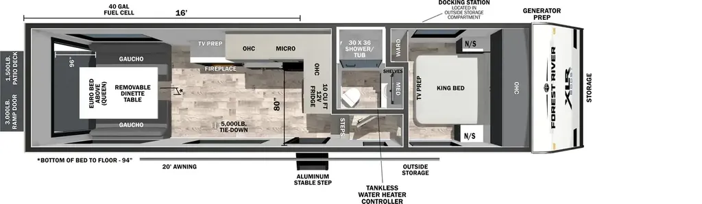 2025 Forest River XLR BOOST 286B floor plan