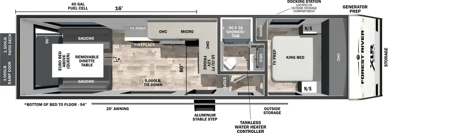2025 Forest River XLR BOOST 286B - Floor plan