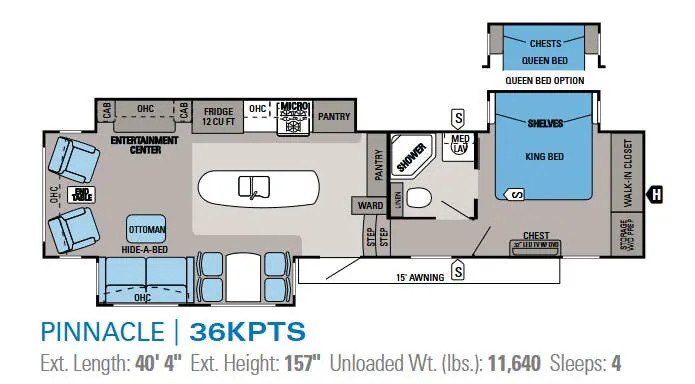 Jayco Pinnacle 36KPTS floor plan