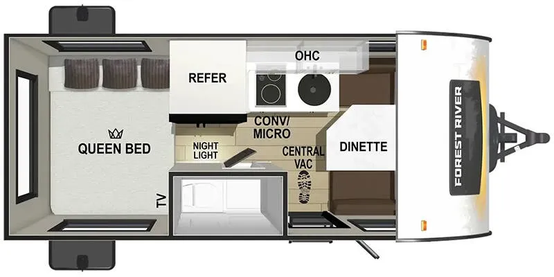 2025 Forest River R-Pod RP-171 floor plan
