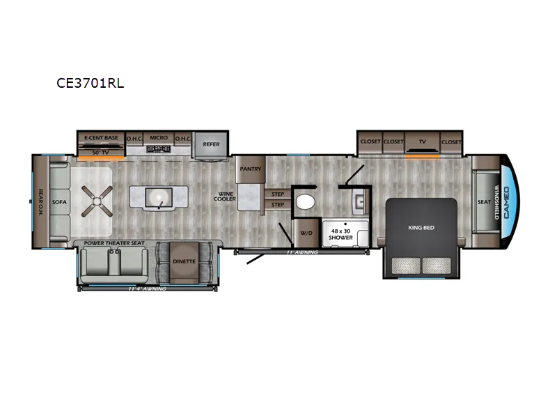 2023 CrossRoads Cameo 3701RL - Floor plan