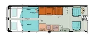 Sportsmobile Promaster EB 111s floor plan