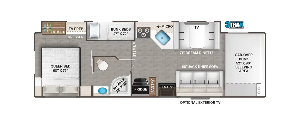 2027 Thor Motor Coach Four Winds 31E floor plan
