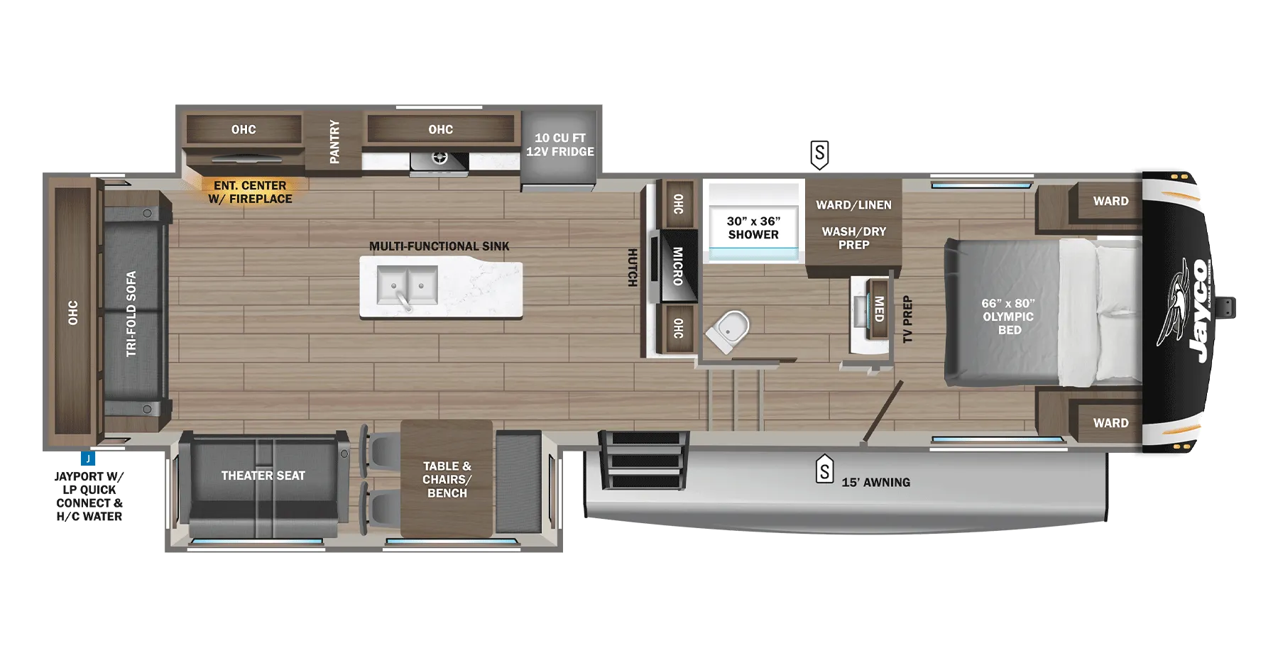 Jayco Eagle HT Fifth Wheels 29RLC floor plan