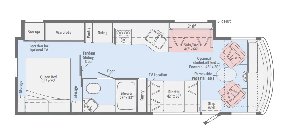Winnebago Vista 29VE floor plan