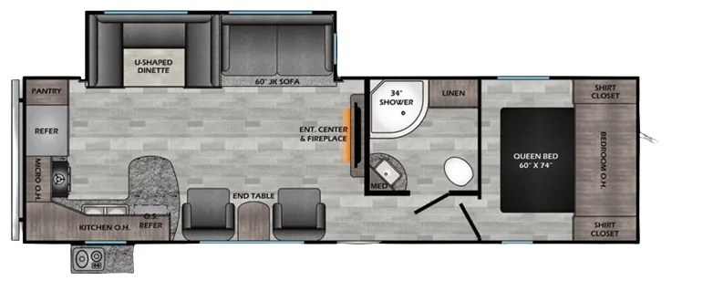 CrossRoads Zinger 280RK floor plan