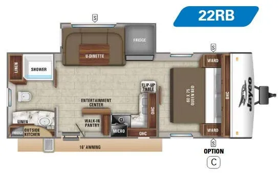 Jayco Jay Feather 22RB floor plan