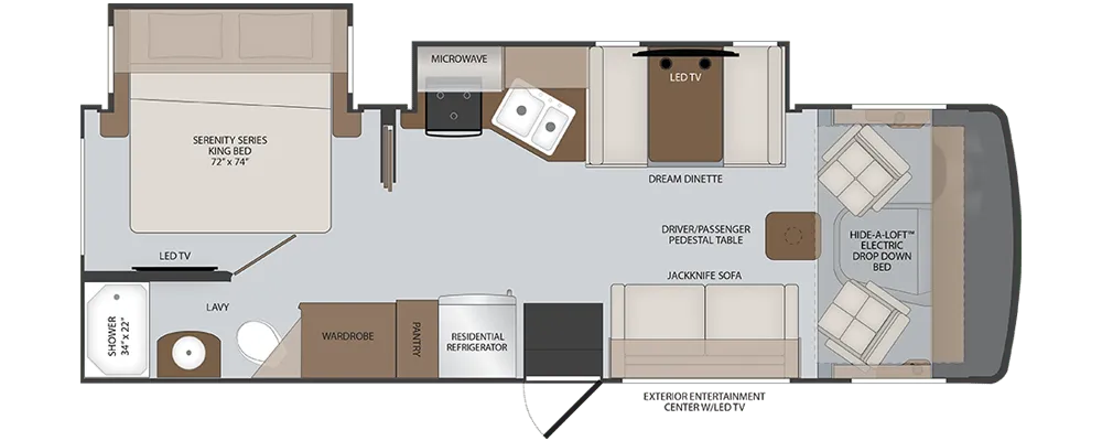 2026 Holiday Rambler Admiral 28A floor plan
