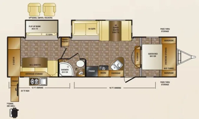 CrossRoads Sunset Trail Reserve ST33PB floor plan