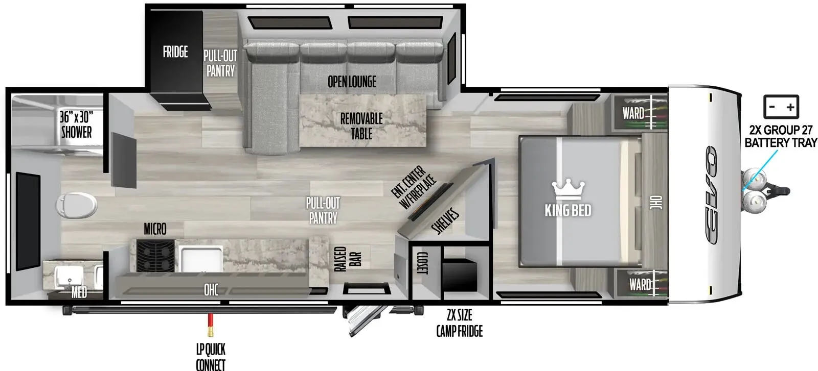 Forest River EVO 27RB floor plan