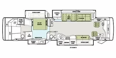 2012 Tiffin Allegro Bus 40QBP floor plan