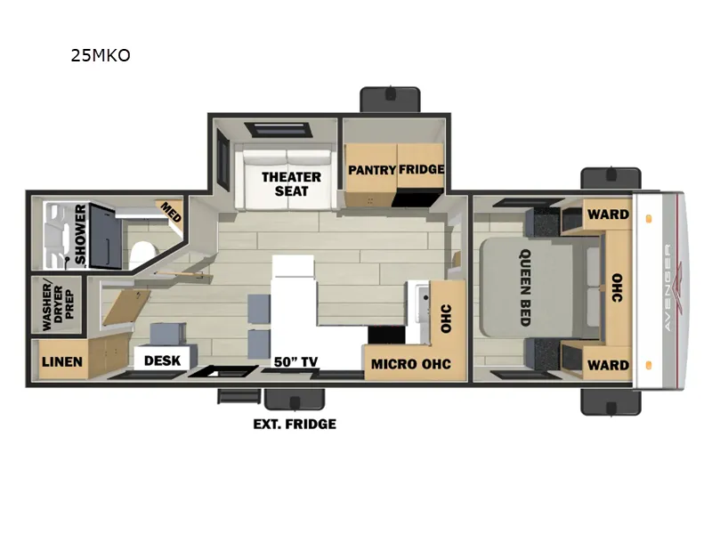 2026 Prime Time Avenger 25MKO floor plan
