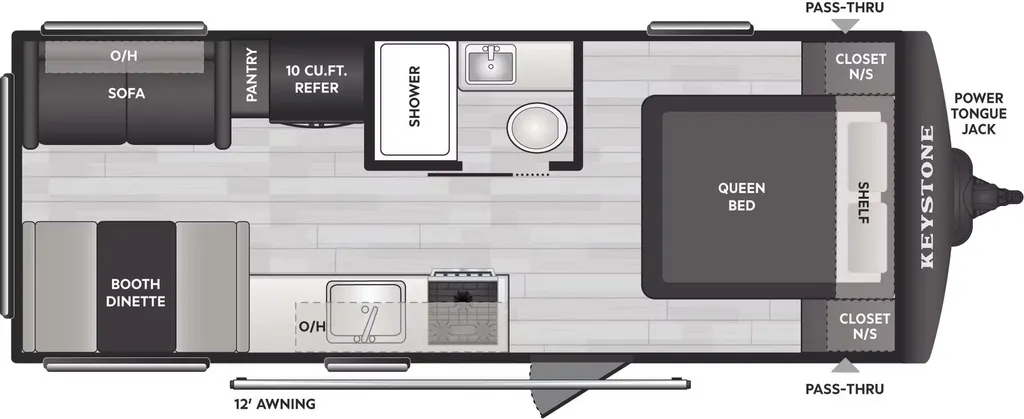 2026 Keystone Hideout Sport 200RL floor plan