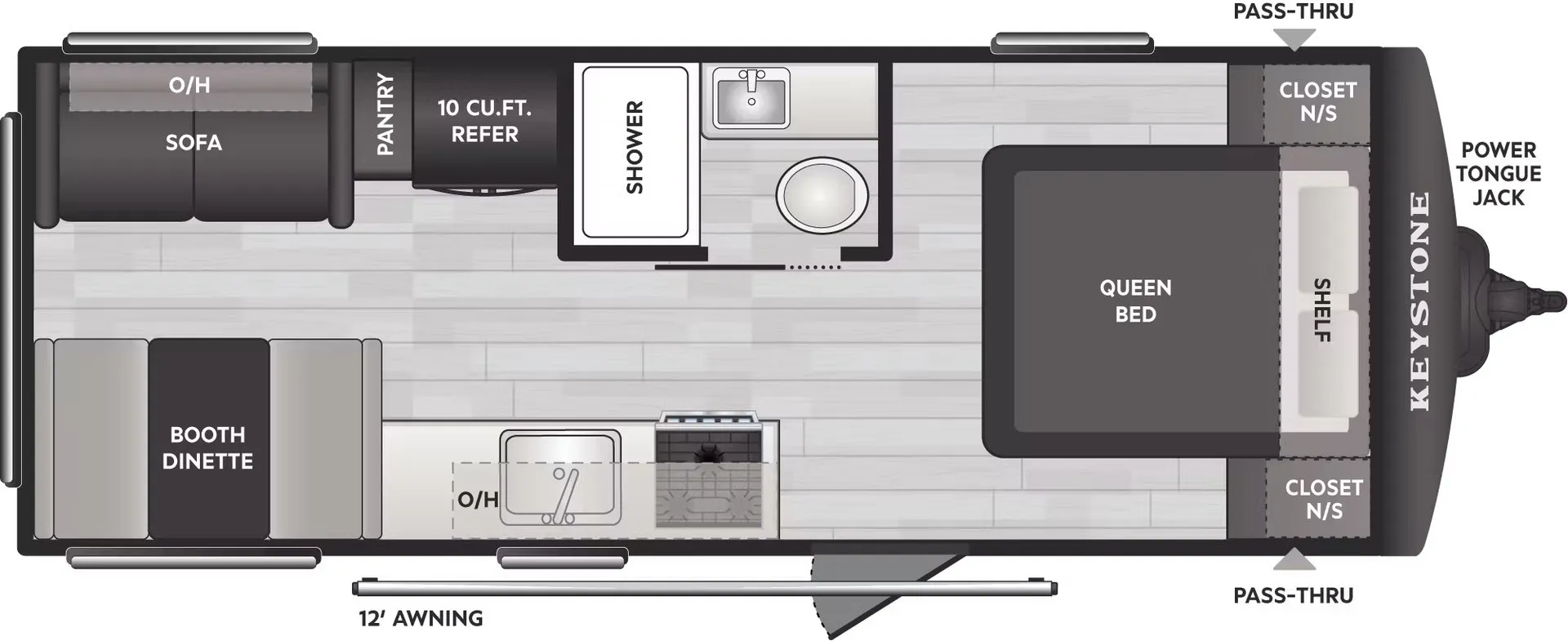 Keystone Hideout Sport 200RL floor plan