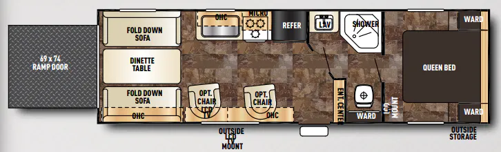 Forest River Cherokee Grey Wolf 26RR floor plan
