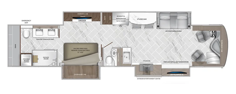 American Coach American Eagle 45FW floor plan