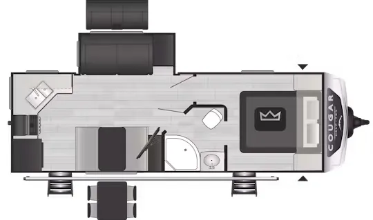 Keystone Cougar Half-Ton 24SABWE floor plan