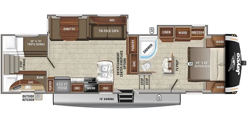 2018 Jayco Eagle HT 29.5BHOK - Floor plan