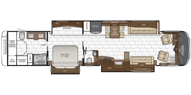 Newmar Mountain Aire 4543 floor plan