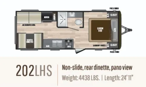 Keystone Hideout LHS 202LHS floor plan