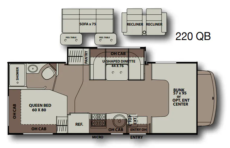 Coachmen Leprechaun 220QB floor plan