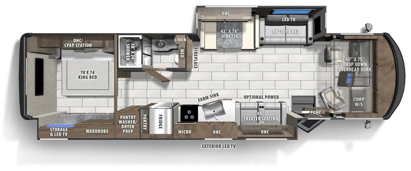 Coachmen Mirada 35OS floor plan