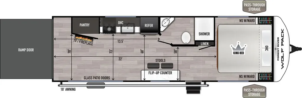 2025 Forest River Cherokee Wolf Pack 26 135 floor plan
