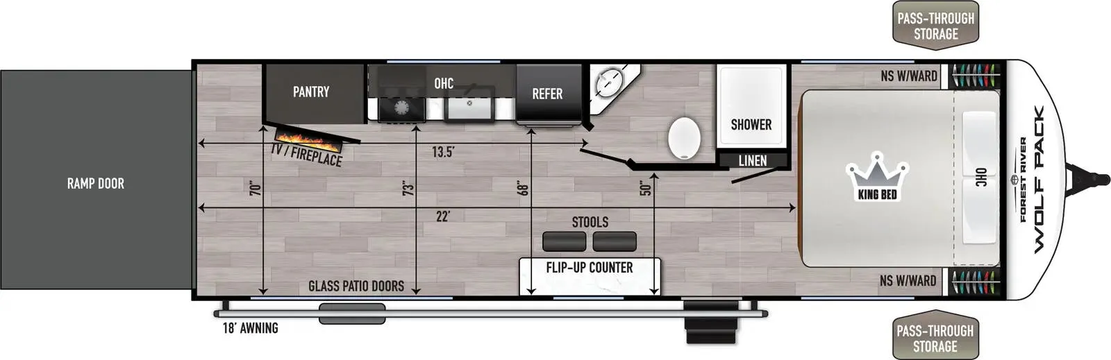 2025 Forest River Cherokee Wolf Pack 26 135 - Floor plan