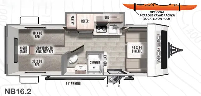 2021 Forest River No Boundaries NB16.2 - Floor plan