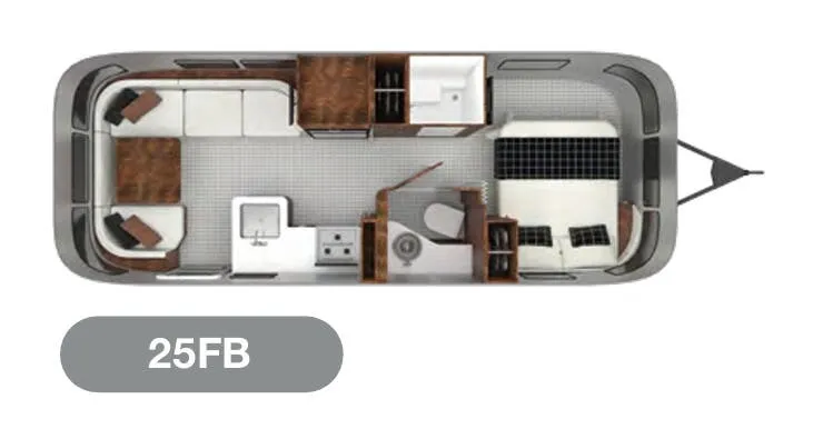 2023 Airstream Globetrotter 25FB floor plan