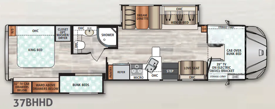 Dynamax Corp Force HD 37BD HD floor plan