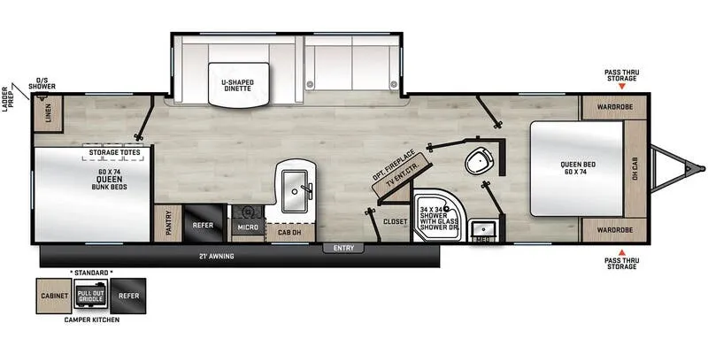 Forest River Aurora 29TQS floor plan