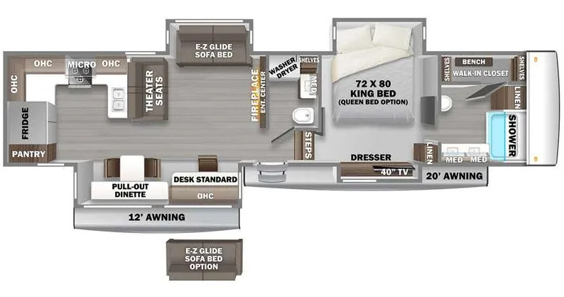 Forest River RiverStone 39RKFB floor plan