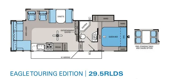 Jayco Eagle Touring Edition 29.5RLDS floor plan