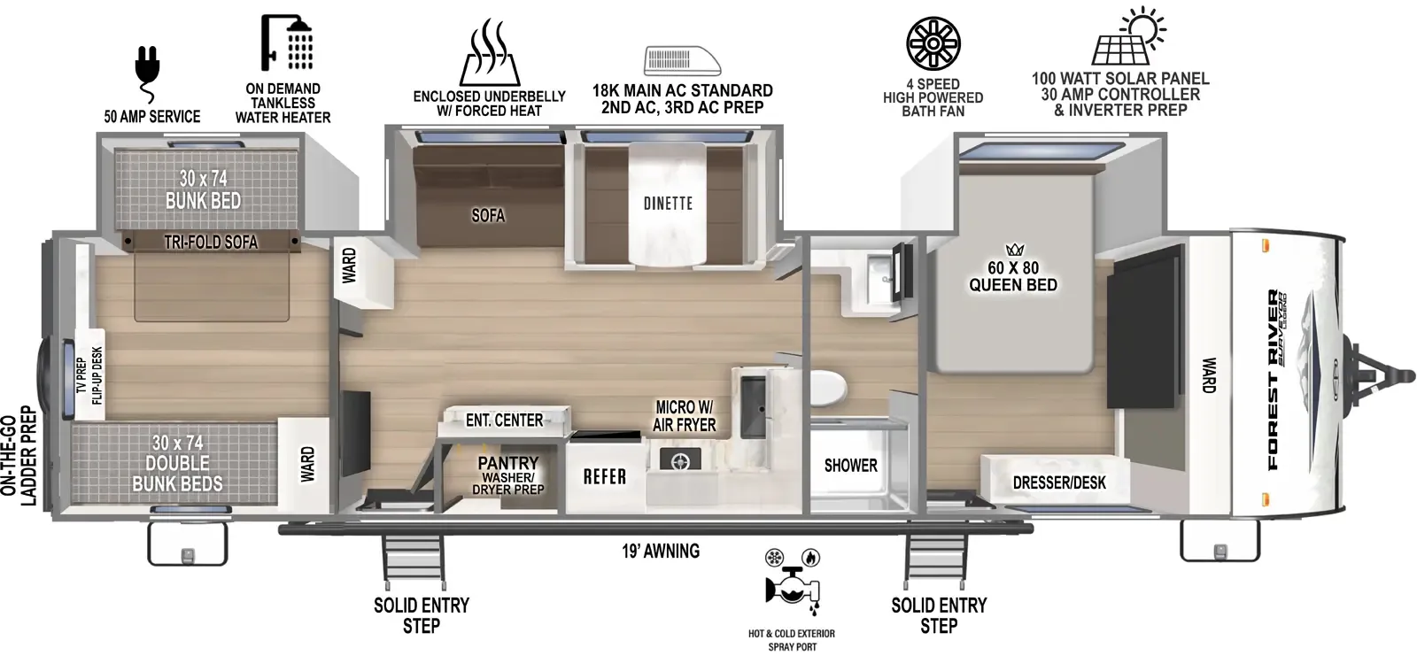 2025 Forest River Surveyor Legend X 34CAMP - Floor plan