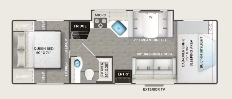 Thor Motor Coach Freedom Eddie Bauer 28EB floor plan