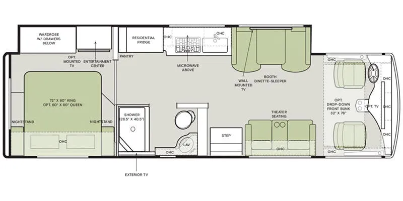 2026 Tiffin Open Road Allegro 29 NA floor plan