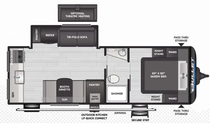 2025 Keystone Bullet Crossfire 245RKSWE - Floor plan
